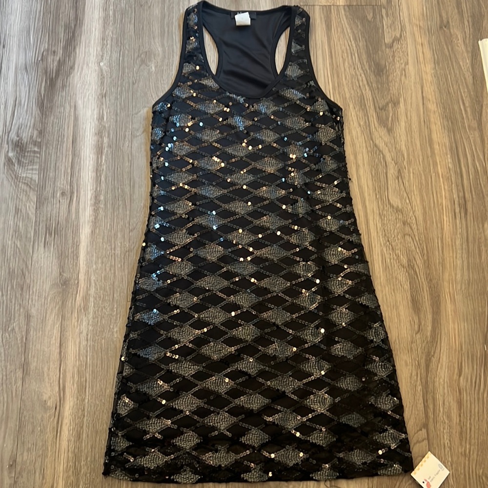 Black sequin dress